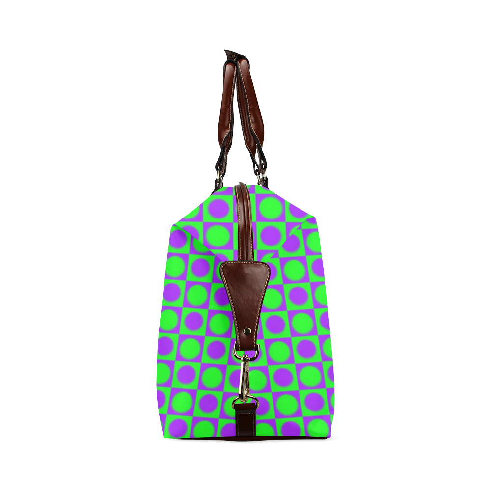 friendly retro pattern A by Feelgood Classic Travel Bag (Model 1643) Remake