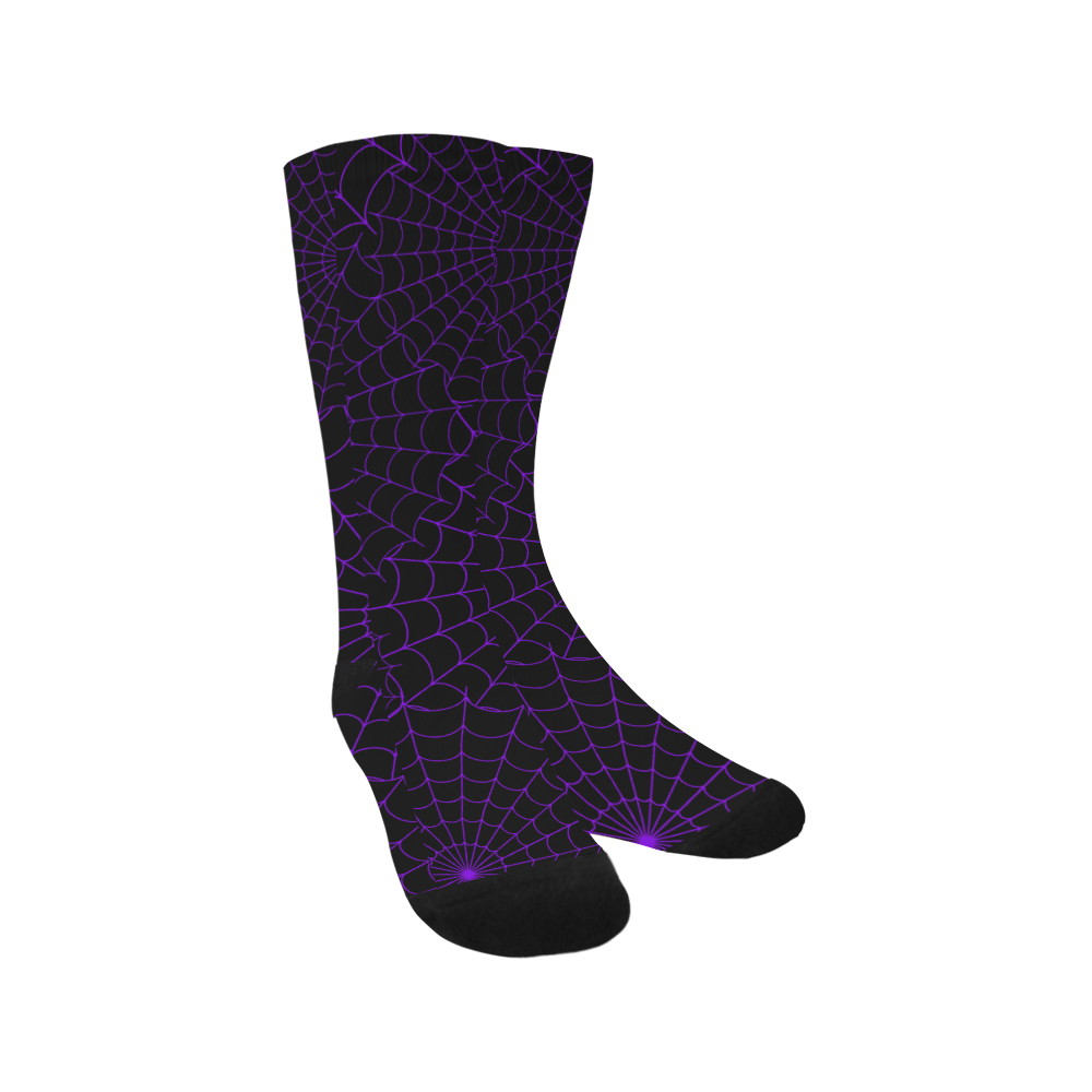 Halloween Spiderwebs - Purple Trouser Socks