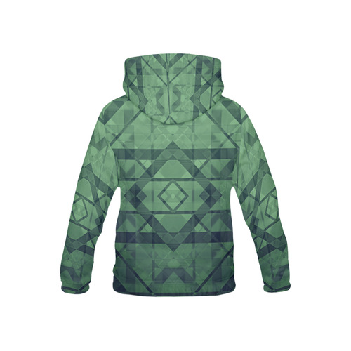 Sci-Fi Green Monster Geometric design Modern style All Over Print Hoodie for Kid (USA Size) (Model H13)