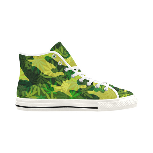 marijuana camouflageWHITE Vancouver H Women's Canvas Shoes (1013-1)