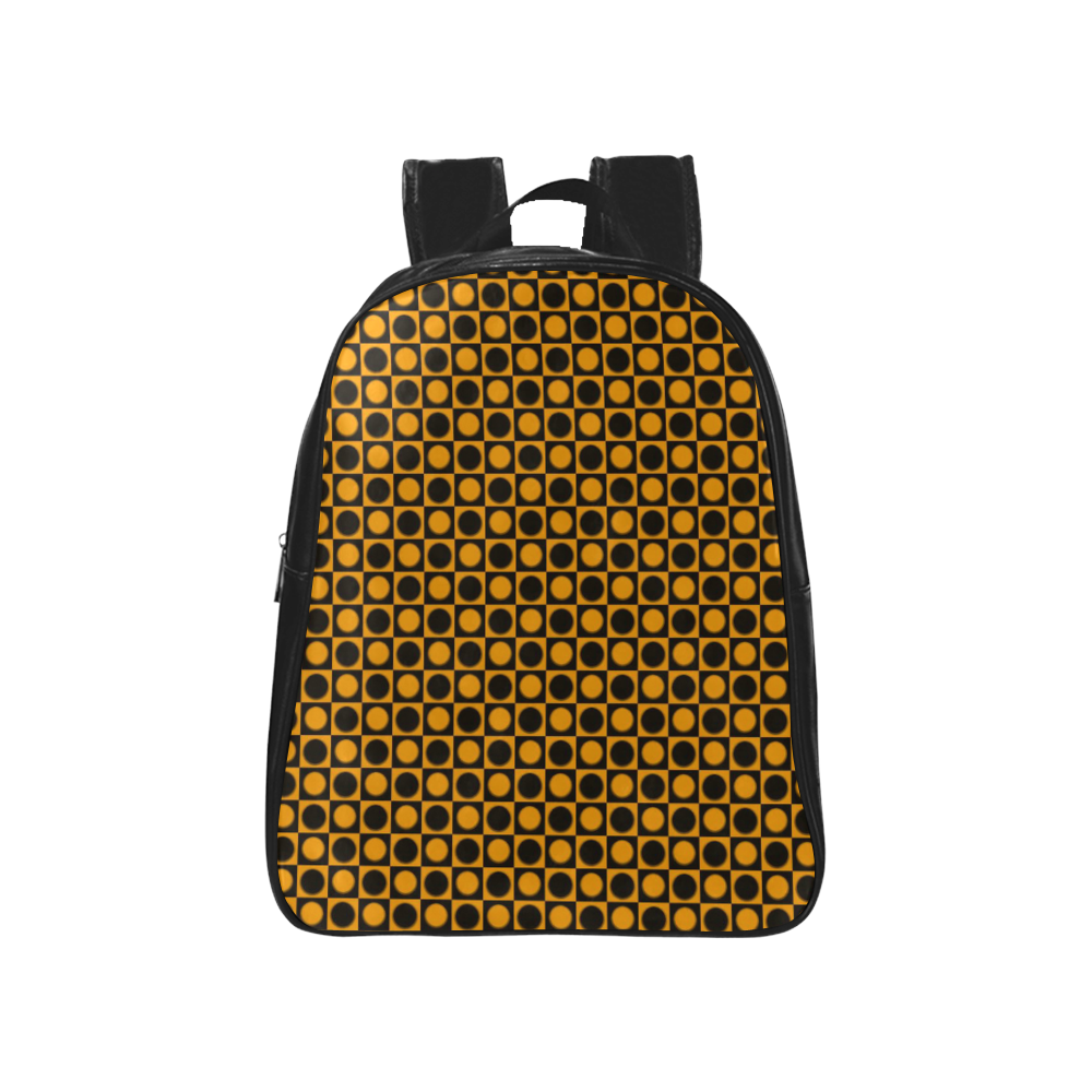 friendly retro pattern F by Feelgood School Backpack (Model 1601)(Small)