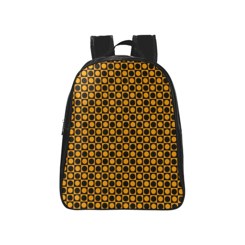 friendly retro pattern F by Feelgood School Backpack (Model 1601)(Small)