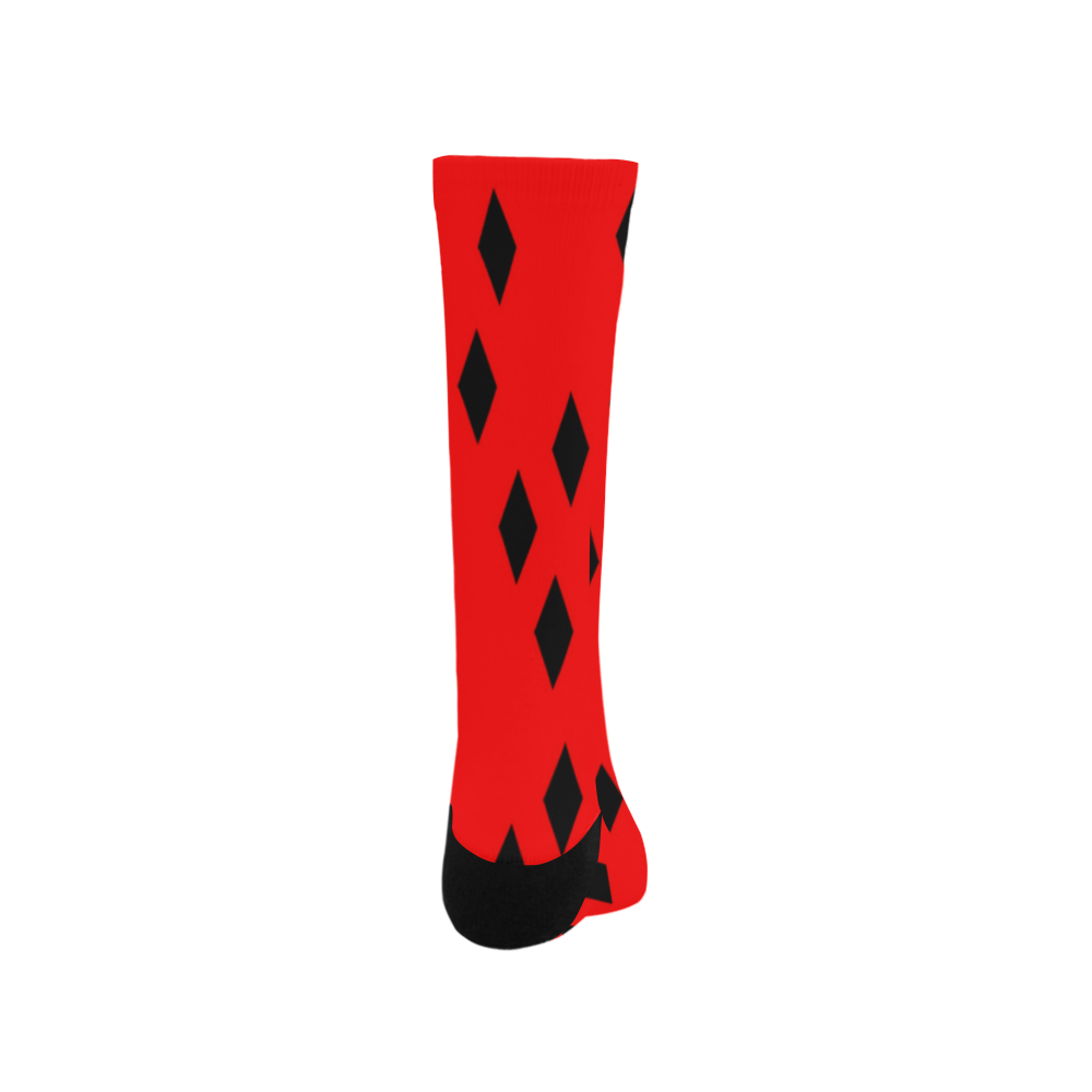 Red & Black Harlequin Trouser Socks