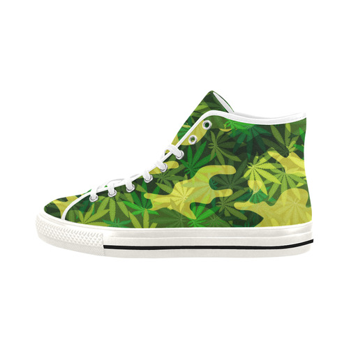 marijuana camouflageWHITE Vancouver H Women's Canvas Shoes (1013-1)