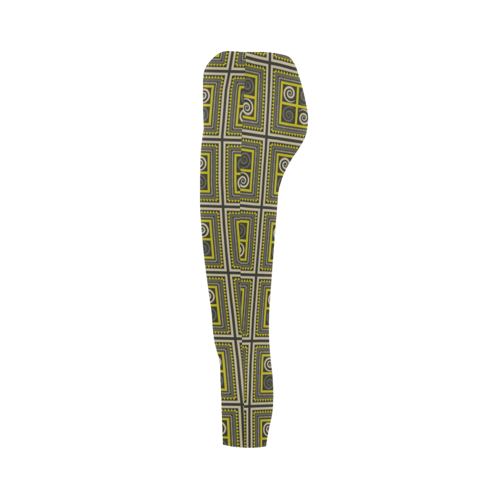 African Fabric Capri Legging (Model L02)