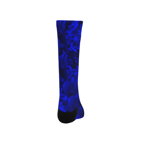 A202 Rich Blue and Black Abstract Design Trouser Socks