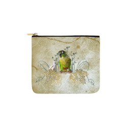 Sweet parrot with floral elements Carry-All Pouch 6''x5''