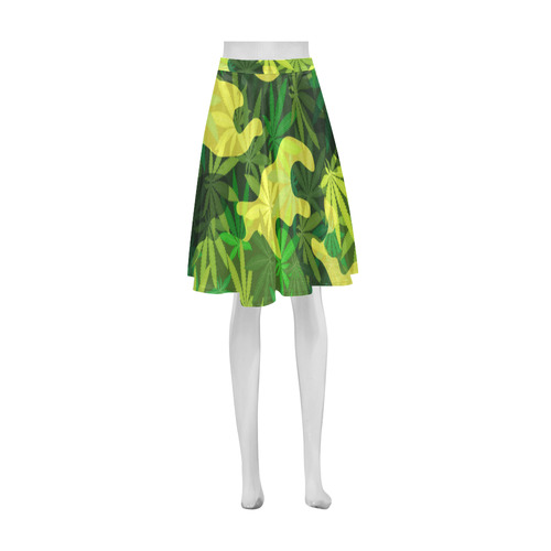 marijuana camouflage DRESS Athena Women's Short Skirt (Model D15)