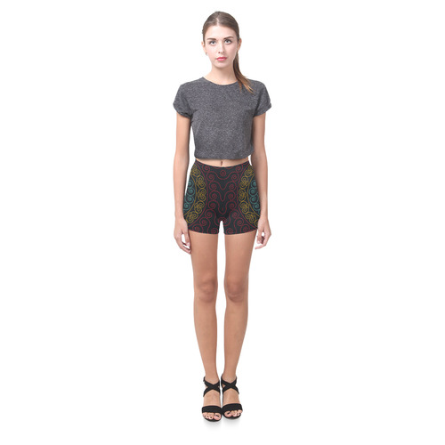 simply circular design mandala Briseis Skinny Shorts (Model L04)