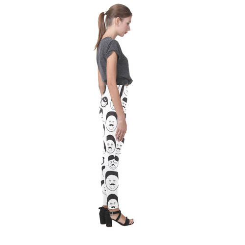 funny emotional faces Cassandra Women's Leggings (Model L01)