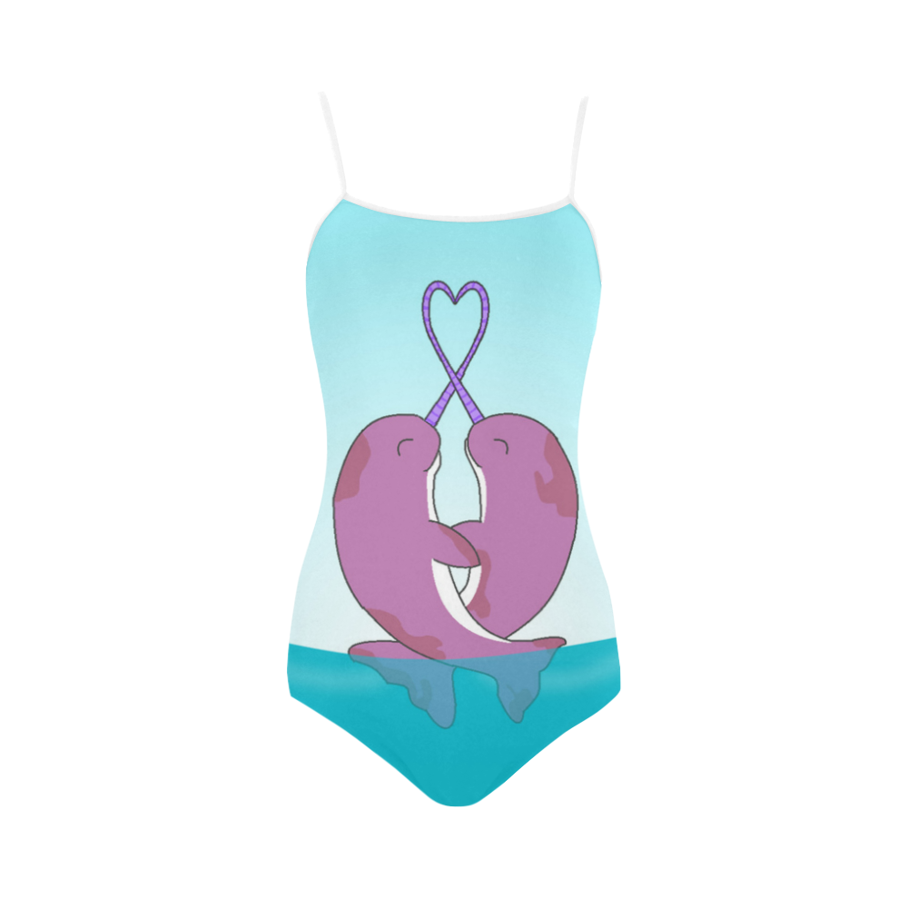 Narwhal Bathing Suit Strap Swimsuit ( Model S05)