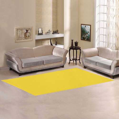 Vibrant Yellow Area Rug 9'6''x3'3''