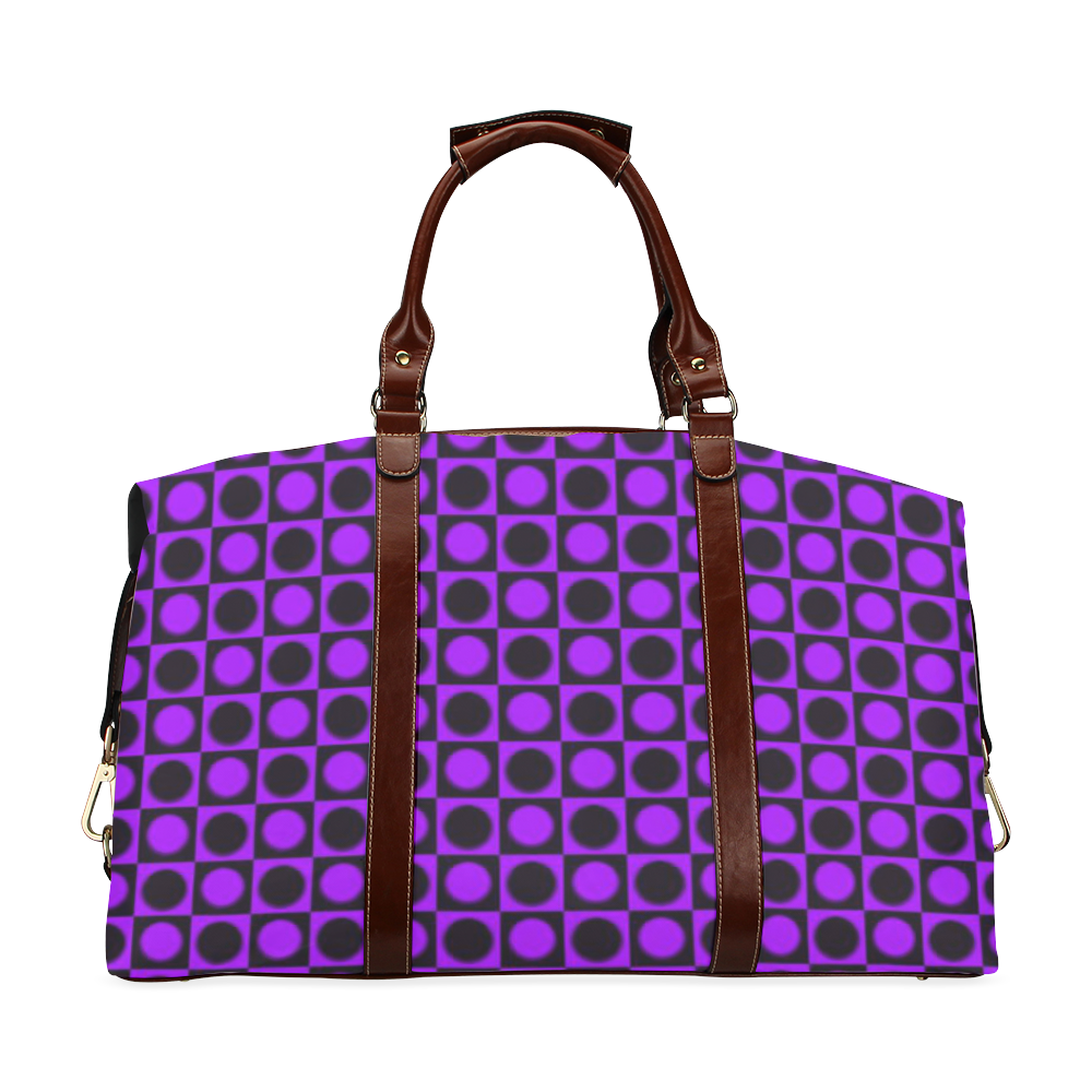 friendly retro pattern B by Feelgood Classic Travel Bag (Model 1643) Remake
