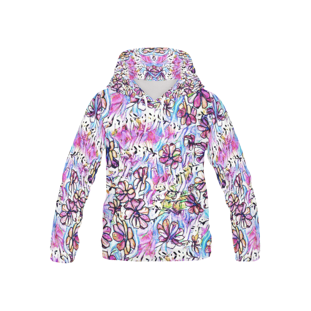 Jolly Floral C by FeelGood All Over Print Hoodie for Kid (USA Size) (Model H13)