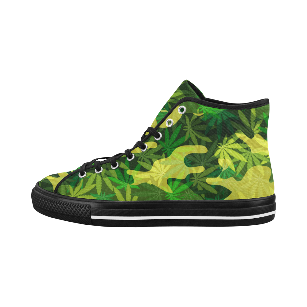 : marijuana camouflage B Vancouver H Women's Canvas Shoes (1013-1)