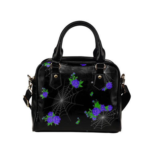 Flowers and Webs Purse Shoulder Handbag (Model 1634)