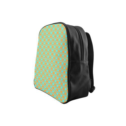 friendly retro pattern D by Feelgood School Backpack (Model 1601)(Small)
