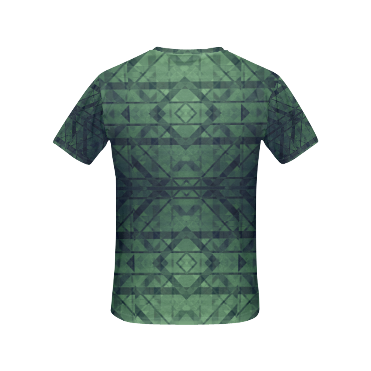 Sci-Fi Green Monster Geometric design Modern style All Over Print T-Shirt for Women (USA Size) (Model T40)
