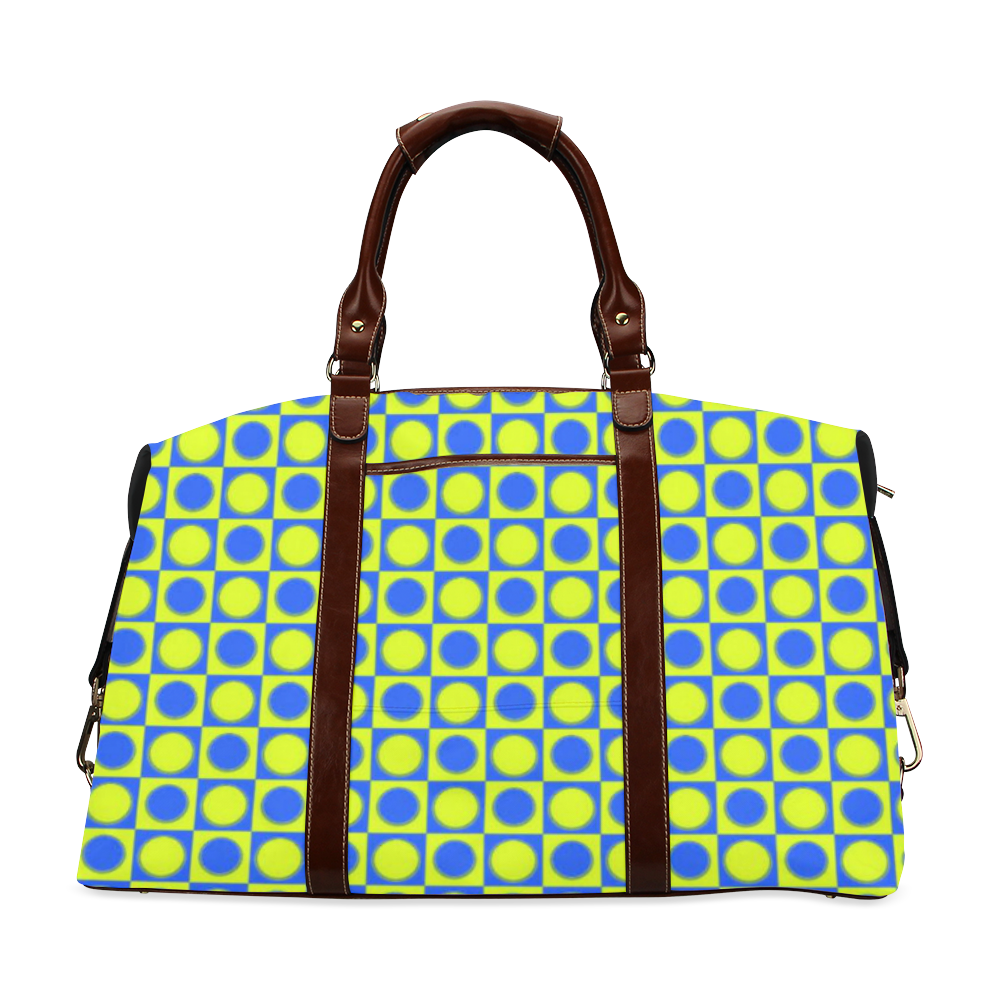 friendly retro pattern C by Feelgood Classic Travel Bag (Model 1643) Remake