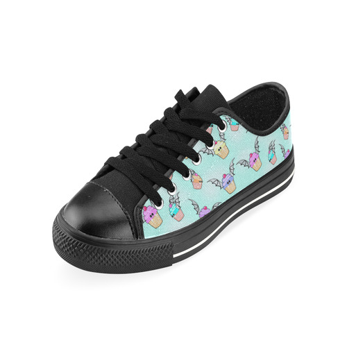 Vampire Cupcake Low Tops Low Top Canvas Shoes for Kid (Model 018)