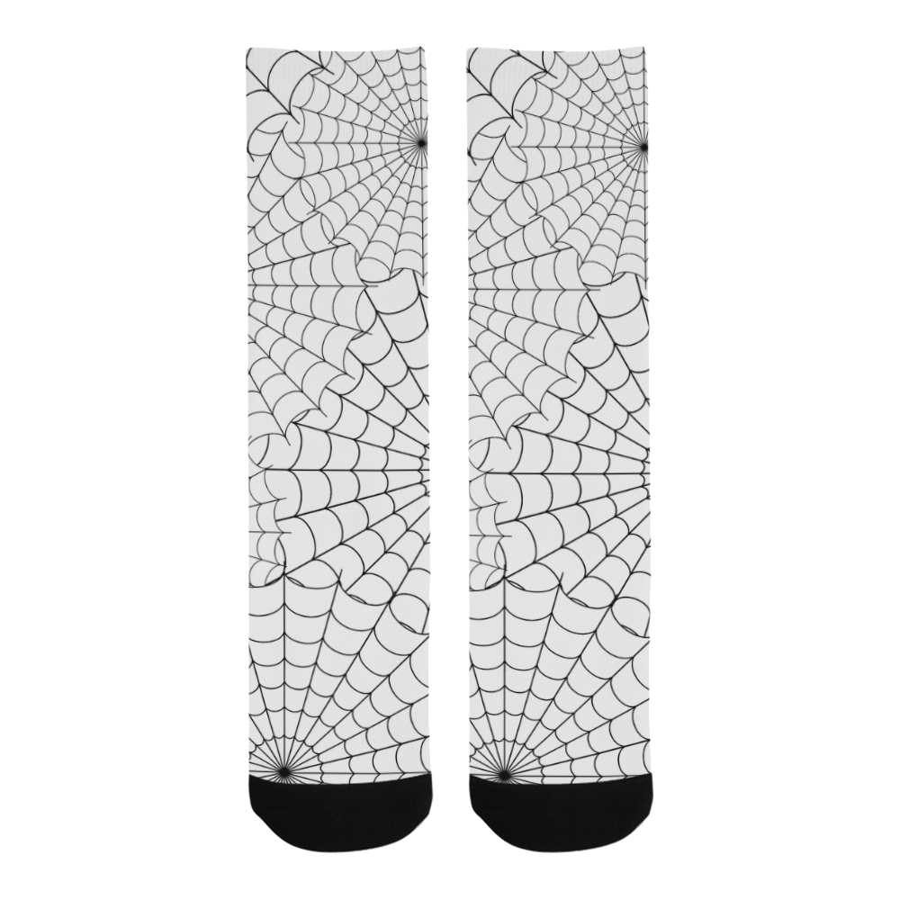 Halloween Spiderwebs - Black Trouser Socks