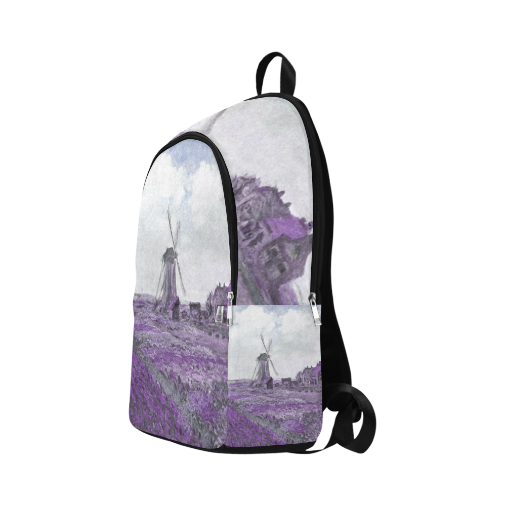windmill-Monet 3 Fabric Backpack for Adult (Model 1659)