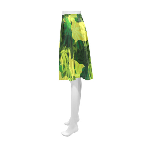 marijuana camouflage DRESS Athena Women's Short Skirt (Model D15)