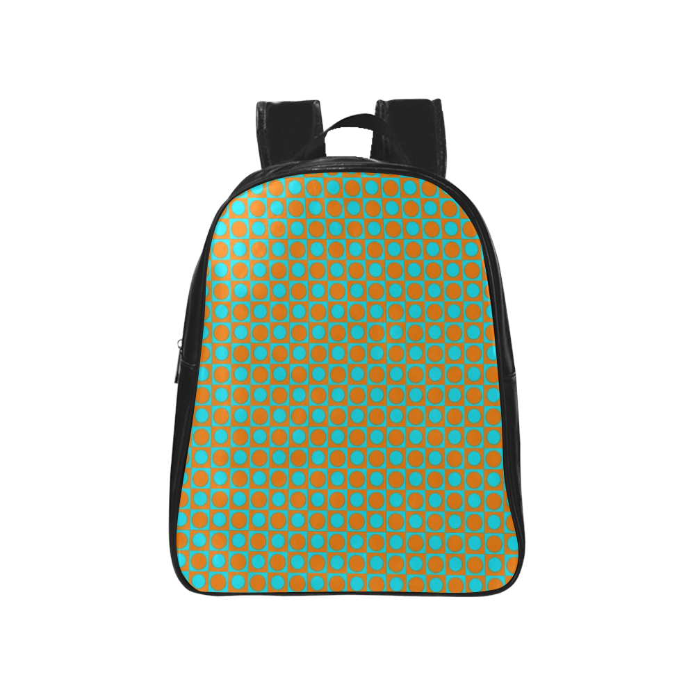 friendly retro pattern D by Feelgood School Backpack (Model 1601)(Small)