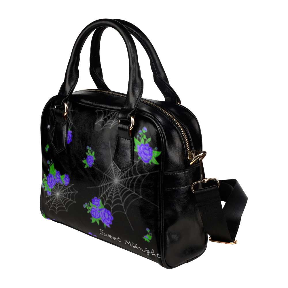 Flowers and Webs Purse Shoulder Handbag (Model 1634)