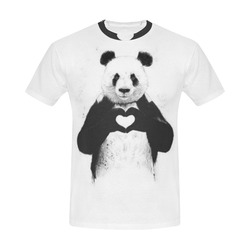 Panda All Over Print T-Shirt for Men (USA Size) (Model T40)