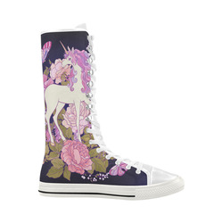 unicorn Canvas Long Boots For Women Model 7013H
