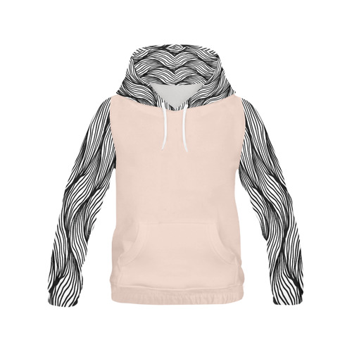 Trendy Basics - Trend Color PALE DOGWOOD All Over Print Hoodie for Women (USA Size) (Model H13)