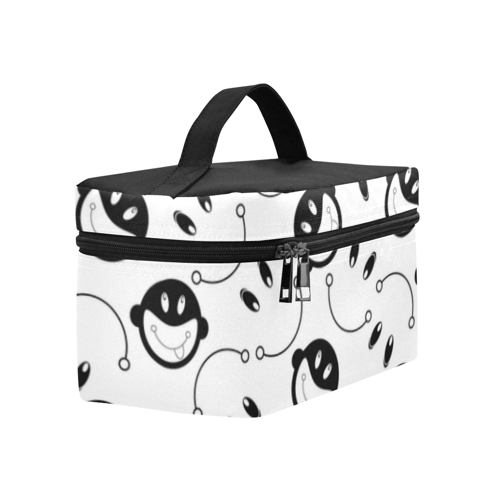 black and white funny monkeys Cosmetic Bag/Large (Model 1658)