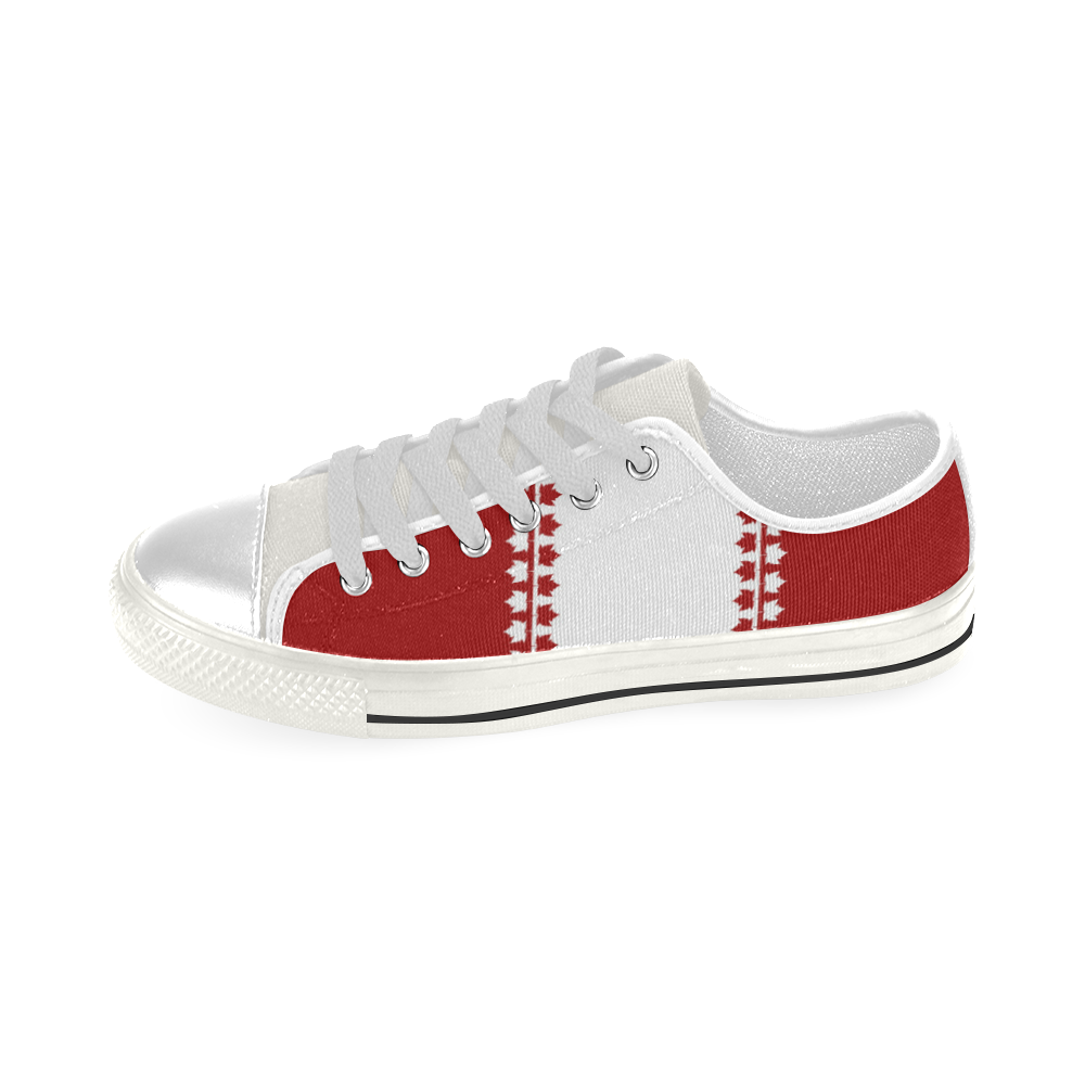 Kid's Canada Shoes Classic Canvas Sneakers Low Top Canvas Shoes for Kid (Model 018)