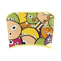 monster colorful doodle Bandeau Top