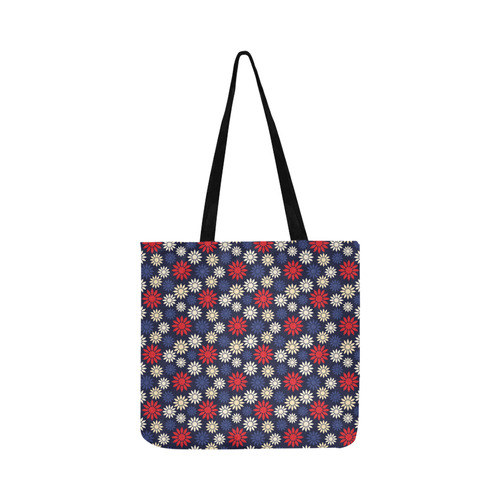 Red Symbolic Camomiles Floral Reusable Shopping Bag Model 1660 (Two sides)