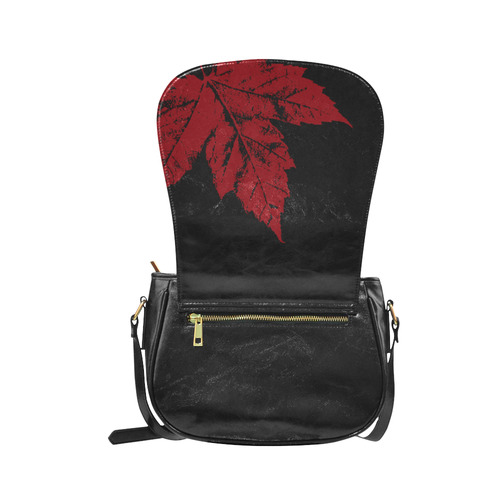 Cool Canada Purse Black Canada Souvenir Bags Classic Saddle Bag/Small (Model 1648)