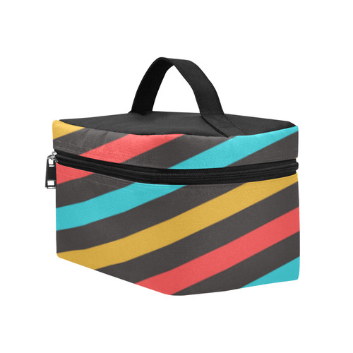 retro stripe Cosmetic Bag/Large (Model 1658)