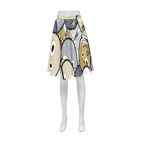 doodle monsters Athena Women's Short Skirt (Model D15)
