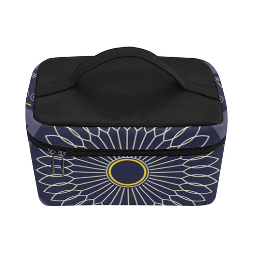 blue zen mandala circle Cosmetic Bag/Large (Model 1658)