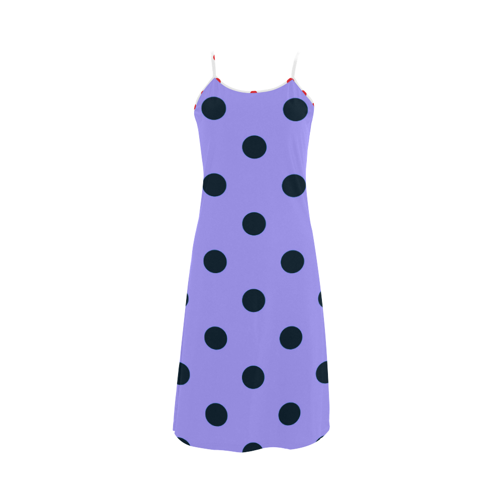 Designers long dress with Vintage dots Alcestis Slip Dress (Model D05)