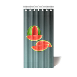 Watercolor Watermelon, red green and sweet Shower Curtain 36"x72"