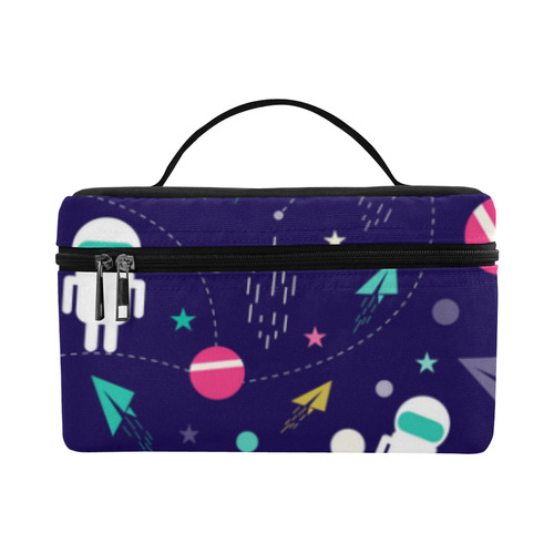 Cute Doodle Astronauts Cosmetic Bag/Large (Model 1658)
