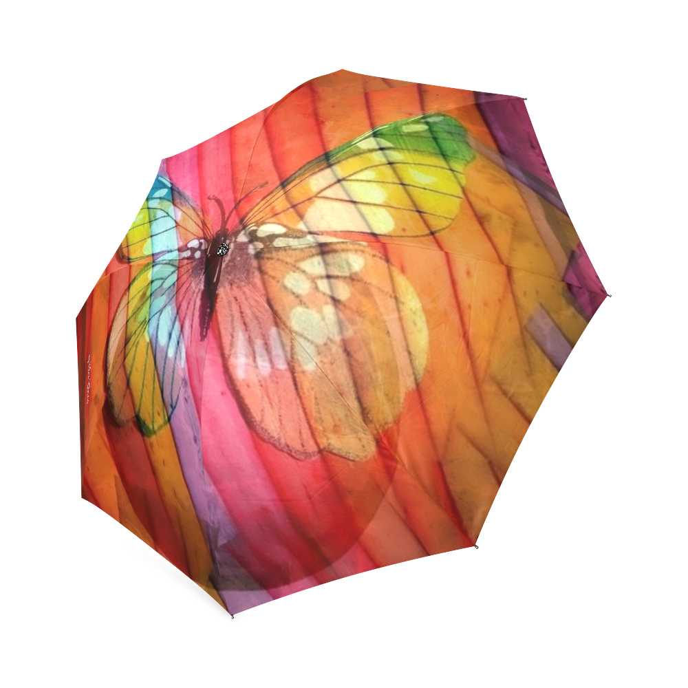 Butterfly by Nico Bielow Foldable Umbrella (Model U01)