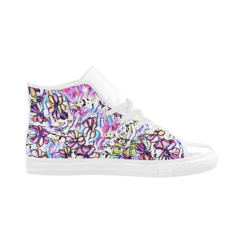 Jolly Floral C by FeelGood Aquila High Top Microfiber Leather Women's Shoes (Model 032)