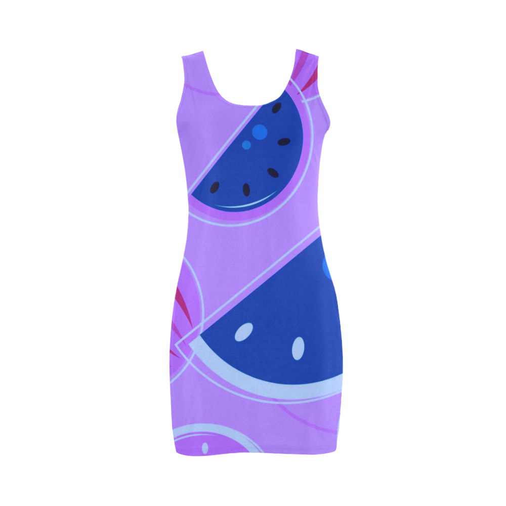 Summer vintage Melon dress : blue, purple. Design Shop Medea Vest Dress (Model D06)