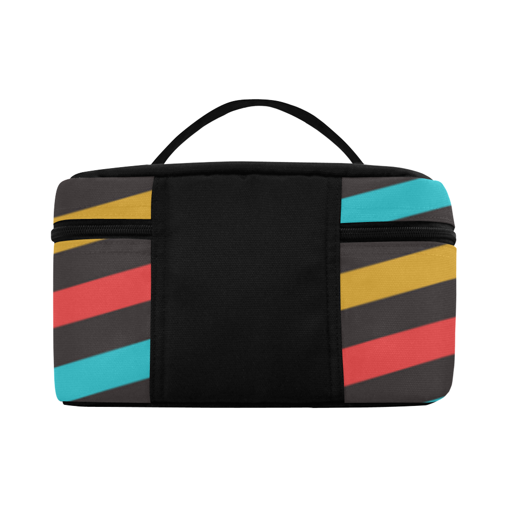 retro stripe Cosmetic Bag/Large (Model 1658)