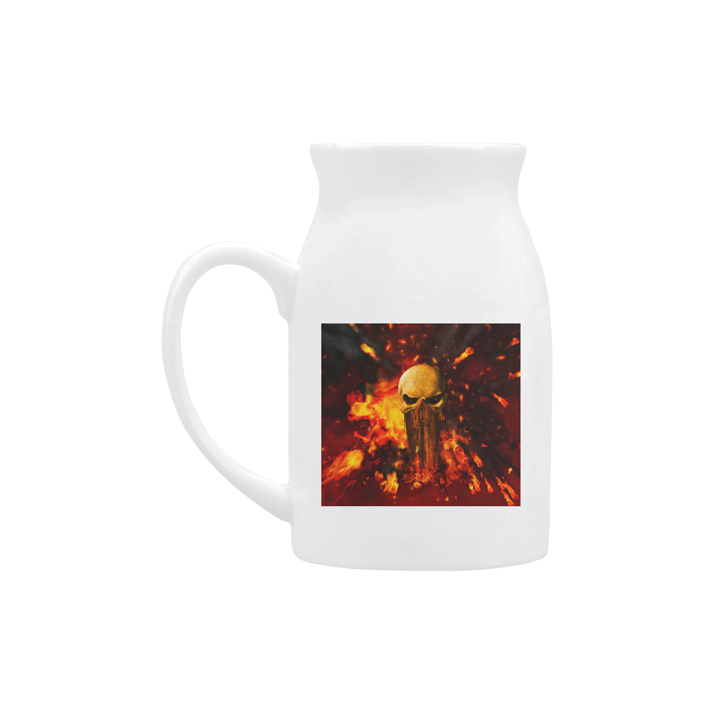 Amazing skull with fire Milk Cup (Large) 450ml