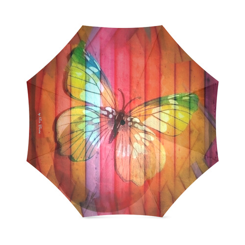 Butterfly by Nico Bielow Foldable Umbrella (Model U01)