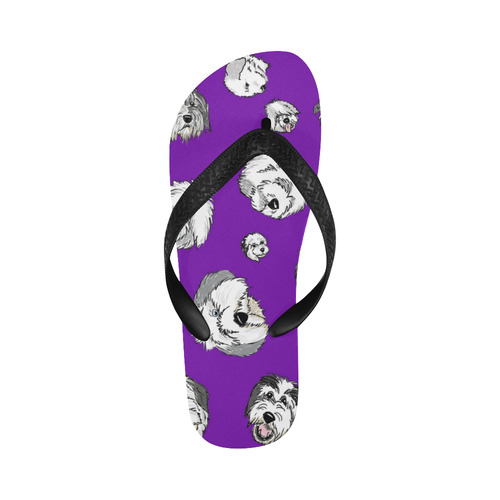 OES Faces Royal Purple Flip Flops for Men/Women (Model 040)